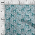 thumbnail image 2 of oneOone Polyester Spandex Turquoise Blue Fabric Animal Craft Projects Decor Fabric Printed By The Yard 56 Inch Wide, 2 of 4