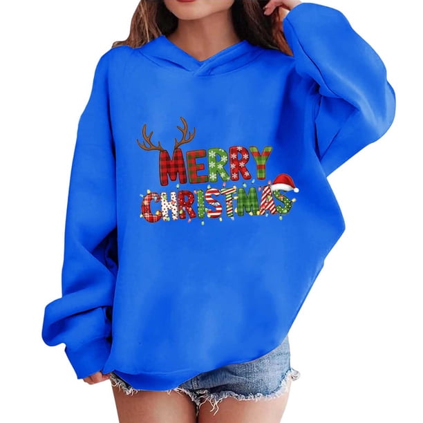 Sudaderas con capucha para niños y niñas, sudaderas navideñas con capucha para niños medianos y grandes, camisetas de manga larga, sudaderas para niños