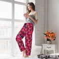 thumbnail image 4 of Uemuo Orchids Flowers Pattern Women's Wide Leg Palazzo Lounge Pants with Pockets Light Weight Loose Comfy Casual Pajama Pants-Medium, 4 of 9