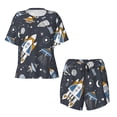 thumbnail image 4 of Lsque Space Cars Women's Short-Sleeved Pajama Set - 2 Piece Soft and Lightweight Sleepwear Set-Small, 4 of 9