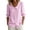 Pink, variant on WAGUTH Women's Striped Peter Pan Collar Blouses Puff 3/4 Sleeve Button Down Top for Office & Casual Wear