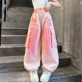 thumbnail image 5 of 8-16 Years Girls' Fashion Spray Dyeing Workwear Wide Leg Pants, 5 of 8