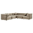 thumbnail image 6 of Modway Jubilee 5-Piece Modular Performance Velvet Sectional Sofa in Taupe, 6 of 10