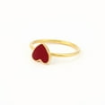 thumbnail image 4 of Aspire Jewels-Women’s Red Enamel Heart Ring – 14K Yellow Gold Plated – Dainty Promise / Stackable Band – US Sizes 5–10, 4 of 5