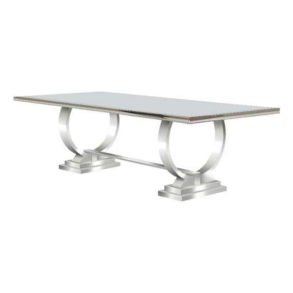 Coaster Company 94.5 in Rectangle Dining Table, White
