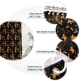 thumbnail image 3 of Halloween Bathroom Shower Curtains with 12 Hooks Polyester Waterproof Shower Curtain for Stalls and Bathtubs Black Orange Cartoon Scary Ghosts Cat Decorative Bathroom Privacy Curtain 36x78 Inches, 3 of 9