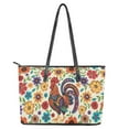 thumbnail image 4 of ZUXONGSY Abstract Rooster Daisy Flower Print Handbag for Women Portable Work Bag Lightweight Travel Purse with Handle for Travel Shopping, 4 of 6