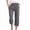 Dark Gray A, variant on Posijego Cotton Linen Capris for Women Drawstring Elastic Waist Womens Capri Pants Plus Size Cropped Trousers