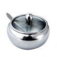thumbnail image 1 of Large Bowl Stainless Steel With Glass Lid Includes Stainless Steel Spoon Holds 2 Cups Of 16.9oz Silver, 1 of 3