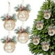 thumbnail image 4 of Bolas Decorativas De Plástico Bolas navideñas tejidas, juego de 4 piezas, adornos de plástico color caqui de 8 cm (3,15") para decorar el árbol. Rkxzt, 4 of 8