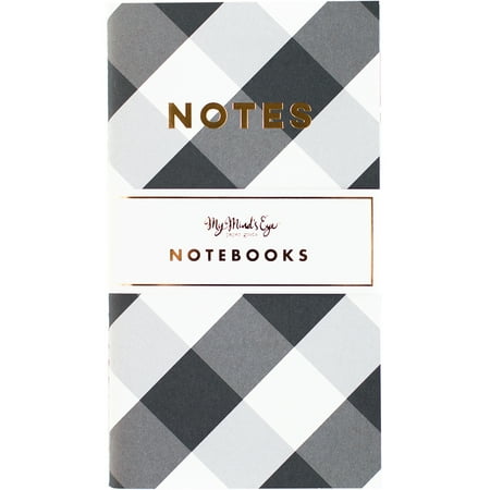 Plaid Mini Notebooks 3/Pkg- , Pk 1, My Minds Eye