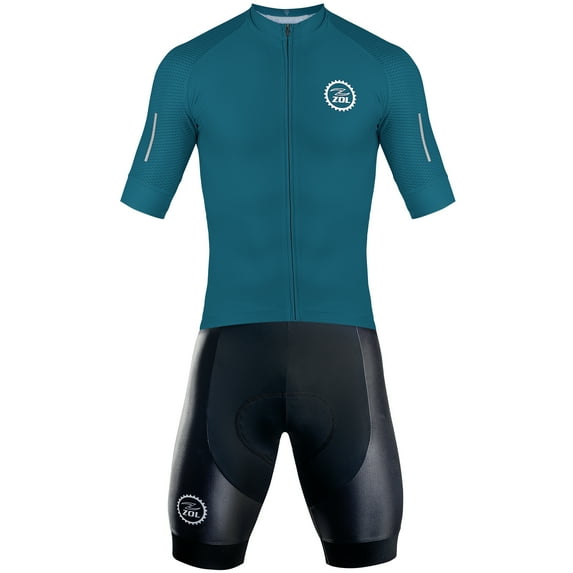 Zol Cycling Jersey and Bib Kit (XXXLarge, Green)