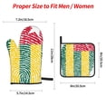 thumbnail image 4 of Togo Flag Oven Mitts And Pot Holders Sets Baking Sets For Kitchen Bbq Gloves Heat Resistant Cooking Fingerprint Country Pride Identity 4 Pcs, 4 of 8