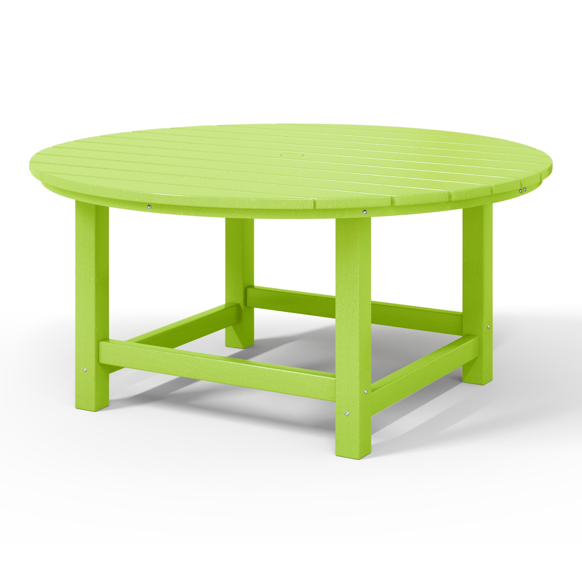 WestinTrends Malibu Low Outdoor HDPE Round Patio Coffee Table, Lime