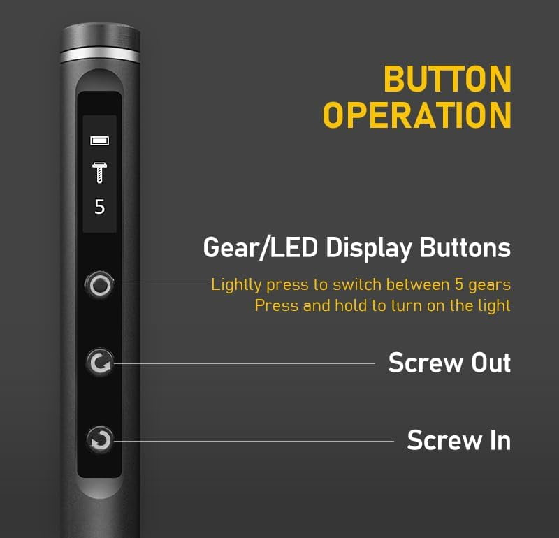 Banral Mini Electric Screwdriver Set,3.7V Precision Screwdriver Set 50 in 1 Magnetic Drill,OLED Display,5 Torque Settings,4 LED Lights, Portable Repair Tool Kit for Computer,Phone, Watch,Camer,Glasse