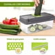 thumbnail image 4 of Rallador Cortador Rebanador Picador Manual De Verduras Fruta  Ensaladas Utensilios De Cocina Multifuncional Rallador de cocina mango color verde/gris, 4 of 6
