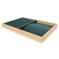 thumbnail image 2 of Jewelry Tray, Jewelry Drawer Insert Soft Lining Storage Case Space Saving Lightweight Dual Use Stackable  For Brooches For Rings Green,Black,Gray,Beige, 2 of 8