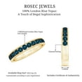 thumbnail image 5 of Rosec Jewels 1 CT Channel Set London Blue Topaz Eternity Band Ring, Blue Topaz and Gold Semi Eternity Band Ring, December Birthstone Eternity Band for Women, 10K Yellow Gold, US 9.50, 5 of 6