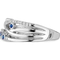 thumbnail image 4 of 14K White Gold Sapphire And Diamond Ringsize 7 (Width 2.6 To 8.5) - Jbsp, 4 of 5