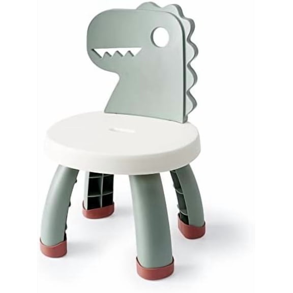 Toddler Chair,Plastic Kids Dino Chair,Sturdy Durable and Lightweight Toddler's Activity Chairs,Anti-Slip Ergonomic Design Kids Step Stool,Indoor or Outdoor Use for Boys Girls Aged 1  (Green)