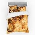 thumbnail image 2 of Ambesonne Vintage Bedding Set 3 Pcs, Skull and Tools Pirate Map, Twin, Redwood and Sand Brown, 2 of 3