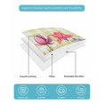 thumbnail image 5 of Yellow Plaid Tulip Queen Size Down Alternative Comforter, Lightweight Comforter Quilt Bedding Set with Pillow Shams Spring Floral Watercolor Botanical All Seasons Bed Comforter Duvet Insert 90"x96", 5 of 7