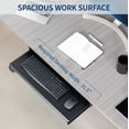 thumbnail image 3 of VIVO Black Height Adjustable Under Desk Keyboard and Mouse Slide-Out Drawer, 3 of 8