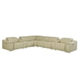 thumbnail image 4 of Titan Furnishings 8-Piece 1 Console 3-Power Reclining Italian Leather Sectional, 4 of 8