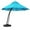 Turquoise, variant on Gymax 11ft Patio Cantilever Hand Push Offset Hanging Umbrella w/ Wheels Base Tan