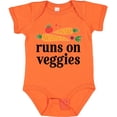 thumbnail image 3 of Inktastic Vegetarian Runs on Veggies Boys or Girls Baby Bodysuit, 3 of 5