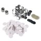 thumbnail image 3 of 100 juegos de piezas de botones redondos de espejo de 58mm, bricolaje, hojalata en blanco a prueba de herrumbre, suministros para hacer botones para manualidades, 3 of 5