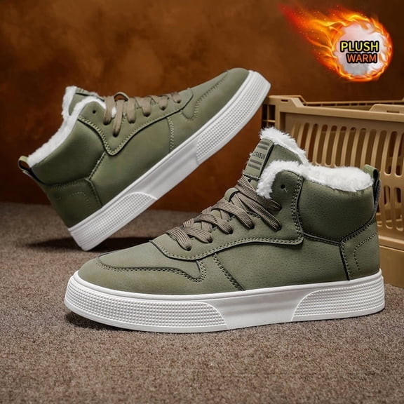 CORASUN Men's Waterproof Insulated Snow Boots - Lightweight Non-Slip Low-Top Casual Shoes for Winter Hiking, Daily Commute, and Driving