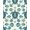 Blue Green Orange, Pattern 6, variant on ODIKA 8'x10' Washable Area Rug Underwater Tropical Coral Reef Animal Scene Sea Turtle Ocean Playful Expressive for Living Room, Under Sectional, Family , Durable, Non-Slip