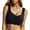 Black, variant on 2PC Cotton Bralette for Comfort Sleep Back Support Ideal Yoga Use Padded Bralette,Black,XL