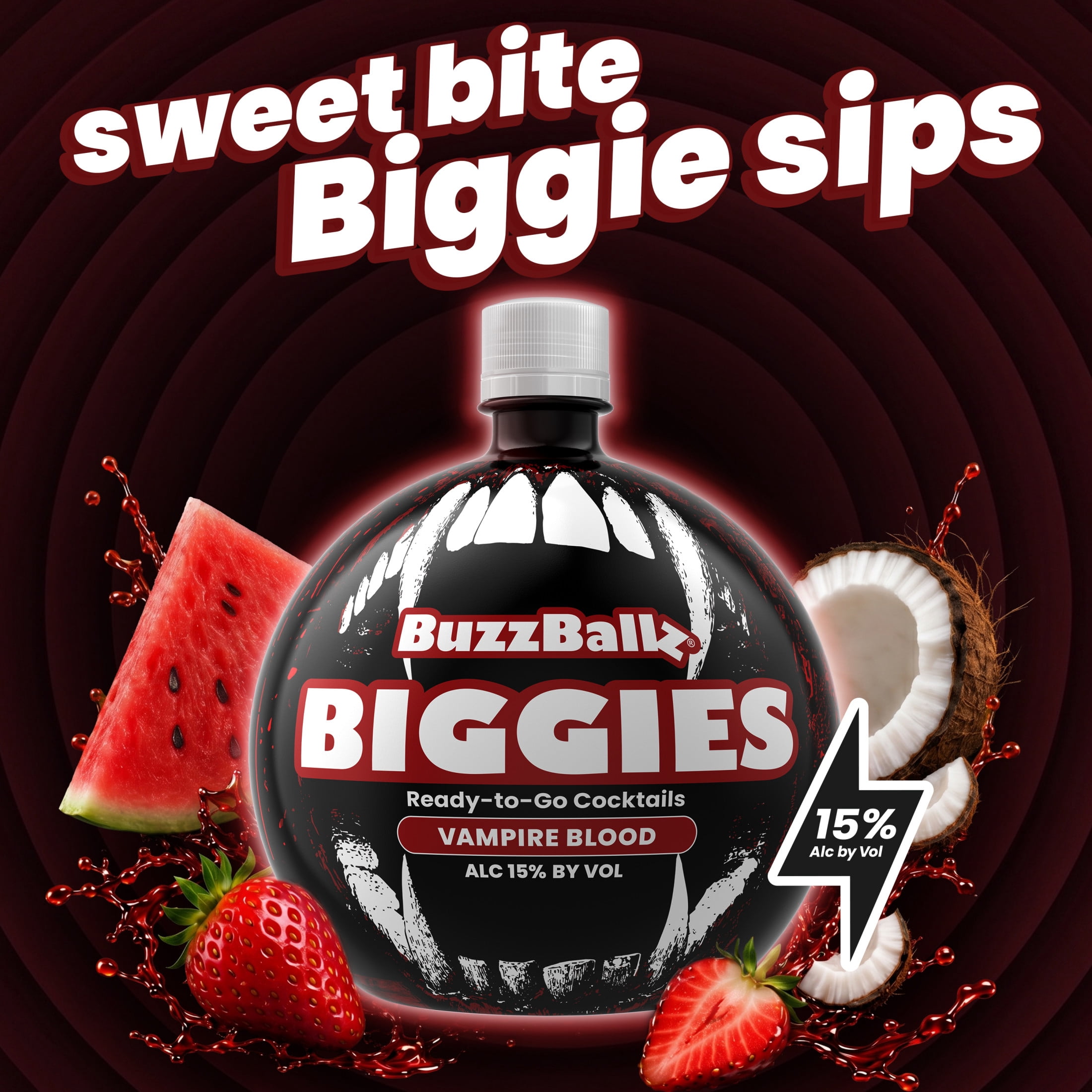BuzzBallz Biggies Vampire Blood Cocktail, 1.75l, 30 Proof (15% ABV)