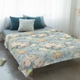 thumbnail image 4 of Blue Flowers Blanket Soft Cozy Warm Throw Blanket for Couch, Plush Fuzzy Flannel Fleece Blankets for Sofa, Romantic Farmhouse Botanical Floral Leaves Bed Blankets Lightweight Gifts for Women, 50"x60", 4 of 9