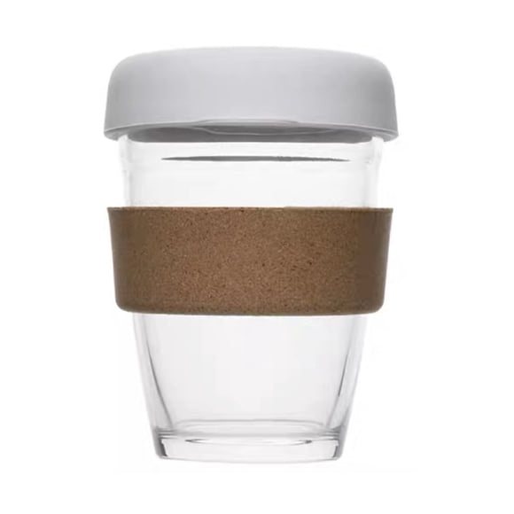 MKK KeepCup Reusable Tempered Glass Coffee Cup | Travel Mug with Splash Proof Lid, Brew Cork Band, Lightweight, BPA Free | Medium | 12oz / 342ml | Filter