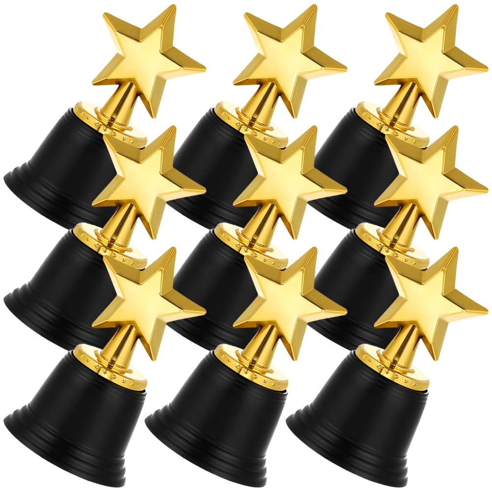 9-Piece Mini Award Trophies Plastic Cups for Sports, Office, Party Favors, Achievement Prizes, Game Props Accessories