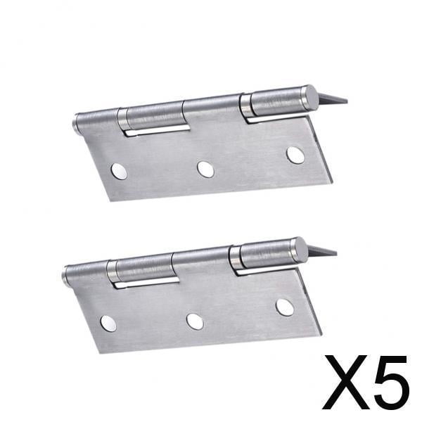 Conjunto de Bisagras Modernas Soledad 6 Unidades Acero Inoxidable Kit de Montaje Completo 5 Piezas
