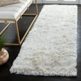 thumbnail image 2 of SAFAVIEH Ocean Amyas Solid Shag Runner Rug, Ivory, 2'3" x 14', 2 of 7