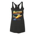 thumbnail image 2 of Wild Bobby Ford Yellow Mustang Horsepower Cars and Trucks Women Tri-Blend Racerback Tank Top, Vintage Black, Small, 2 of 6