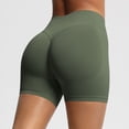 thumbnail image 2 of IWRICH Women's Workout Seamless Scrunch Lifting Shorts High Waisted Tummy Control Fitness Gym Yoga Shorts Army Green XS, 2 of 3