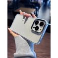 thumbnail image 3 of 1pc Titanium Gray Metallic Camera Lens Shield Phone Case, Suitable For Iphone, 3 of 4