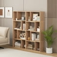 thumbnail image 2 of Gymax 4-Tier Geometric Bookshelf 48'' High Bookcase Modern 8-Cube Storage Organizer Natural, 2 of 10
