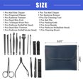 thumbnail image 4 of Vocoste 16 Pcs Manicure Set with Blue PU Leather Case, Stainless Steel Pedicure Set, Nail Clippers Scissors Black, 4 of 7