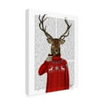 thumbnail image 3 of Trademark Fine Art Fab Funky Deer In Ski Sweater Canvas Wall Art - 18x24, 3 of 5