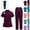 Wine, variant on HAJWOH Scrubs For Women Set Set-Zipper Collar Top&Straight Pants For Doctors, Nurses, Beauty Salons Medical Uniform