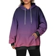 thumbnail image 2 of Aboser Tie Dye Hoodies for Women Oversized Sweatshirt Plus Size Long Sleeve Pullover Fall Tops Loose Casual Drop Shoulder Hoodie with Pocket, 2 of 8