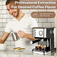 thumbnail image 4 of Cafetera Express Automático,850W, Presión 15 Bares, Depósito de 1.8L, Brazo Doble Salida,Superficie, 4 of 5