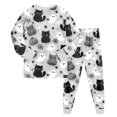 thumbnail image 4 of 6-7 Years Tween Girls Short Sleeve Print Shirts Tops Pants Outfits Pajama Set Girls Pj Sets For Girls, 4 of 9